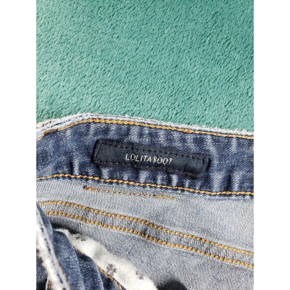 Lucky Brand Jeans Size 4 Womens Blue Stretch Pant Denim Mid Rise Lolita Bootcut - Picture 4 of 14